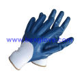 13 Gauge Polyester Liner, Nitrile Coating, 3/4, Gants de sécurité à finition lisse